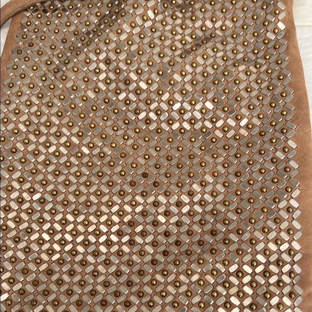 Colleen Cordero Studded Tan Crossbody Bag - Picture 8 of 8